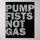 Pump Fists Not Gas Funny New Jersey Beach Souvenir Poster (Vorne)