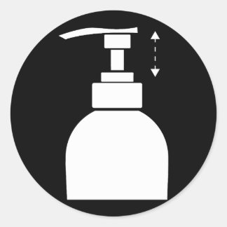 Pump-Flasche-Profil Runder Aufkleber