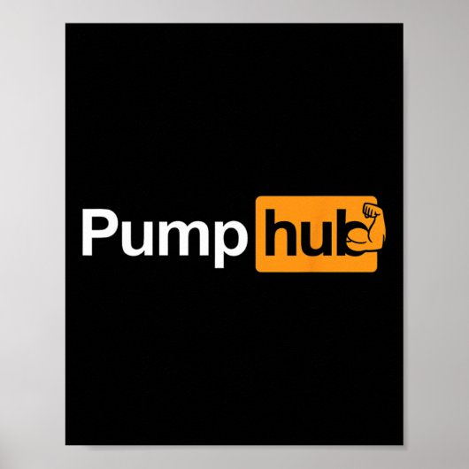 Pump Hub Funny Bodybuilding Weightlift Design Poster (Vorne)