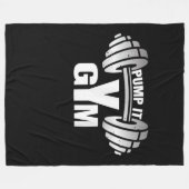 Pump it Ness Gym Sport Motivation Männer Frauen Ki Fleecedecke (Vorderseite (Horizontal))