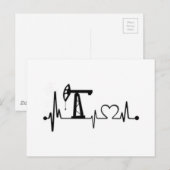Pump Jack Heartbeat Postkarte (Vorne/Hinten)