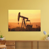 Pump Jack Pumping Oil in West Texas, USA Leinwanddruck (Insitu (Wohnzimmer))