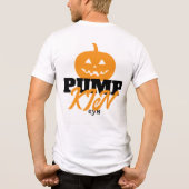 PUMP KIN Halloween Gym T-Shirt | Premium Back Prin Tri-Blend Shirt (Rückseite)