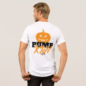 PUMP KIN Halloween Gym T-Shirt | Premium Back Prin Tri-Blend Shirt (Rückseite voll)