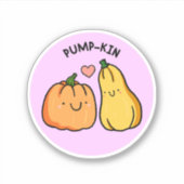 Pump-kin Squash Freundschaft Pun Die Cut Aufkleber (Vorderseite)