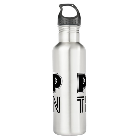 Pump the Iron Pump Cover Gym Workout Water Flasche Edelstahlflasche (Rückseite)