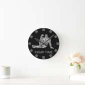 Pump Time Bodybuilder Wall Clock Runde Wanduhr (Zuhause)