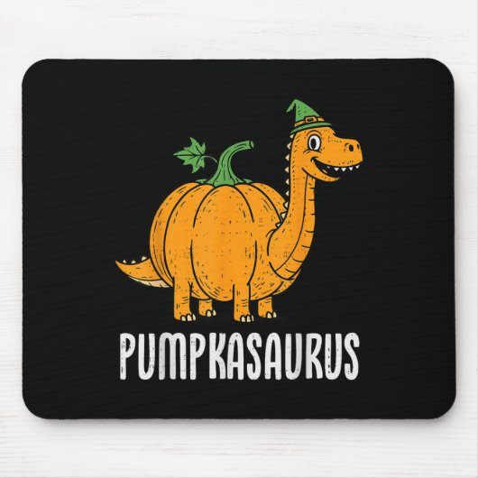 Pumpasaurus Halloween Funny Pumpkin Dinosaur Dino Mousepad (Vorne)