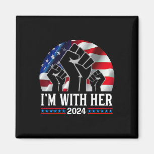 Pumpe ich bin mit ihr Kamala Harris 2024 für Präsi Magnet