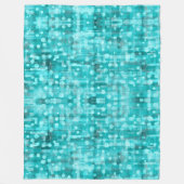 Pumped Up Teal Dot Abstract Fleece Blanket (Vorderseite)