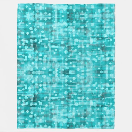 Pumped Up Teal Dot Abstract Fleece Blanket (Vorderseite)