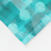 Pumped Up Teal Dot Abstract Fleece Blanket (Ecke)