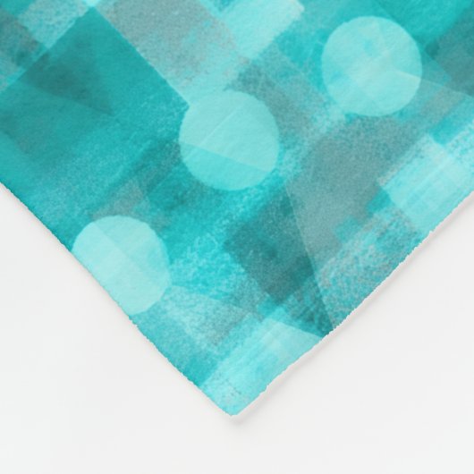 Pumped Up Teal Dot Abstract Fleece Blanket (Ecke)