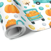 Pumpen auf einem LKW-Erntedank Geschenkpapier (Rolleneckpunkt)