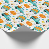 Pumpen auf einem LKW-Erntedank Geschenkpapier (Ecke)