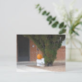 Pumpen auf einer Toilette Postkarte (Stehend Vorderseite)