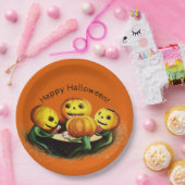 Pumpen auf Karten Halloween-Papierplatte Pappteller (Party)