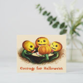 Pumpen auf Karten Vintag Halloween Postkarte (Stehend Vorderseite)