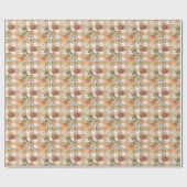 Pumpen auf Orange- und Weißpapier für Karos Geschenkpapier (Flach)