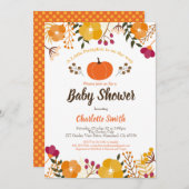 Pumpen Babydusche Einladung Herbst (Vorne/Hinten)