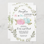 Pumpen Fall Gender Reveitation Einladung (Vorne/Hinten)