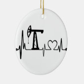 Pumpen-Jack-Herzschlag Keramikornament (Rechts)