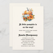 Pumpen mit Blume und Foliage Baby Dusche Einladung (Vorne/Hinten)