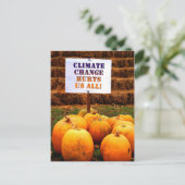 Pumpen protestieren gegen den Klimawandel Postkarte (Stehend Vorderseite)