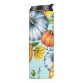 Pumpen, Sonnenblumen, Aquarellbilder Thermosbecher (Nach links gedreht)