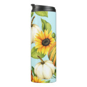 Pumpen, Sonnenblumen, Aquarellbilder Thermosbecher (Nach rechts gedreht)