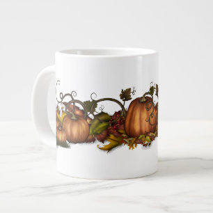 Pumpen und Herbstleder Jumbo-Tasse