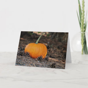Pumpen und Kiefernzapfen - Note Card Karte