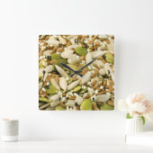 Pumpen- und Mischsaat Quadratische Wanduhr (Zuhause)