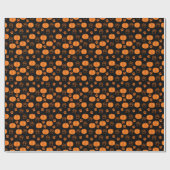 Pumpen und Päuse Halloween Wrapping Paper Geschenkpapier (Flach)