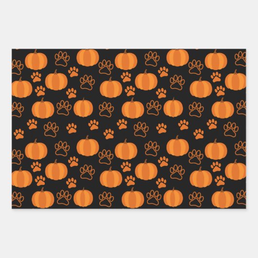 Pumpen und Päuse Halloween Wrapping Paper Geschenkpapier Set (Vorderseite 2)