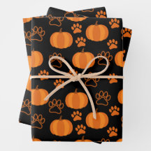 Pumpen und Päuse Halloween Wrapping Paper