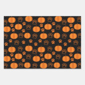 Pumpen und Päuse Halloween Wrapping Paper Geschenkpapier Set (Vorderseite)