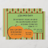 Pumpen und Streifen Einladung (Vorne/Hinten)