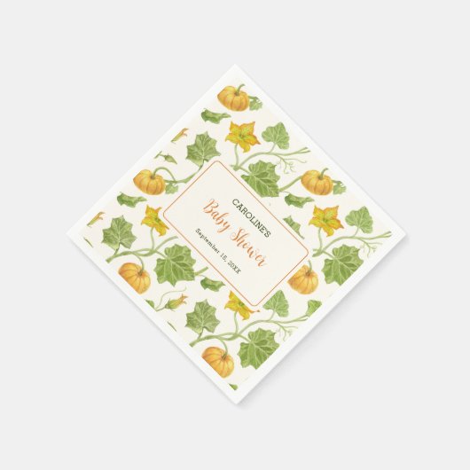 pumpenbotanisches Muster Serviette (Ecke)