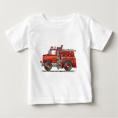 Pumper-Rettungs-Löschfahrzeug-Feuerwehrmann Baby T-shirt (Vorderseite)