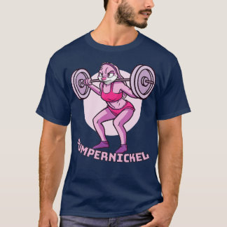 Pumpernickelkaninchen mit Barbell-Bodybuilding T-Shirt