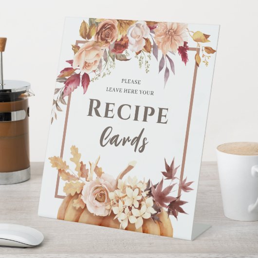 Pumpink Floral Herbst Rezept Anfrage Herbst Sockelschild (In Situ)