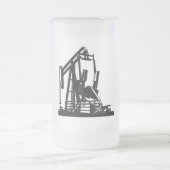 Pumpjack Bier-Tasse Mattglas Bierglas (Mittel)