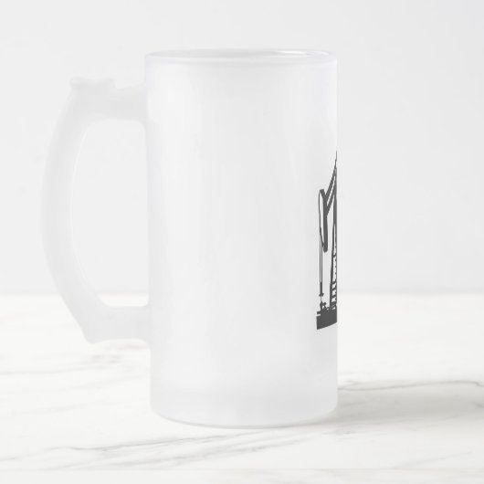 Pumpjack Bier-Tasse Mattglas Bierglas (Links)