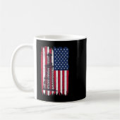 Pumpjack Oil Well US Patriotic Flag Oil Rig Wo Kaffeetasse (Links)