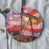 Pumpjack Silhouette Pastellfarben zeichnend amerik Button (Beispiel)