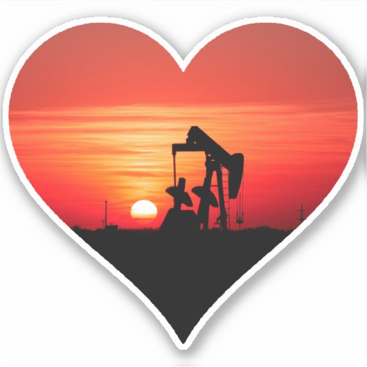 Pumpjack Sunset Aufkleber (Vorderseite)