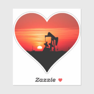 Pumpjack Sunset Aufkleber