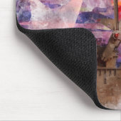 Pumpjack Texan Ikone Aquarell mit Texas Flag Mousepad (Ecke)