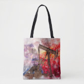 Pumpjack Texan Ikone Aquarell mit Texas Flag Tasche (Vorderseite)
